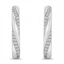 Brilio Silver Decent silver oval earrings with clear zircons EA661W Brilio Silver Decent silver oval earrings with clear zircons EA661W