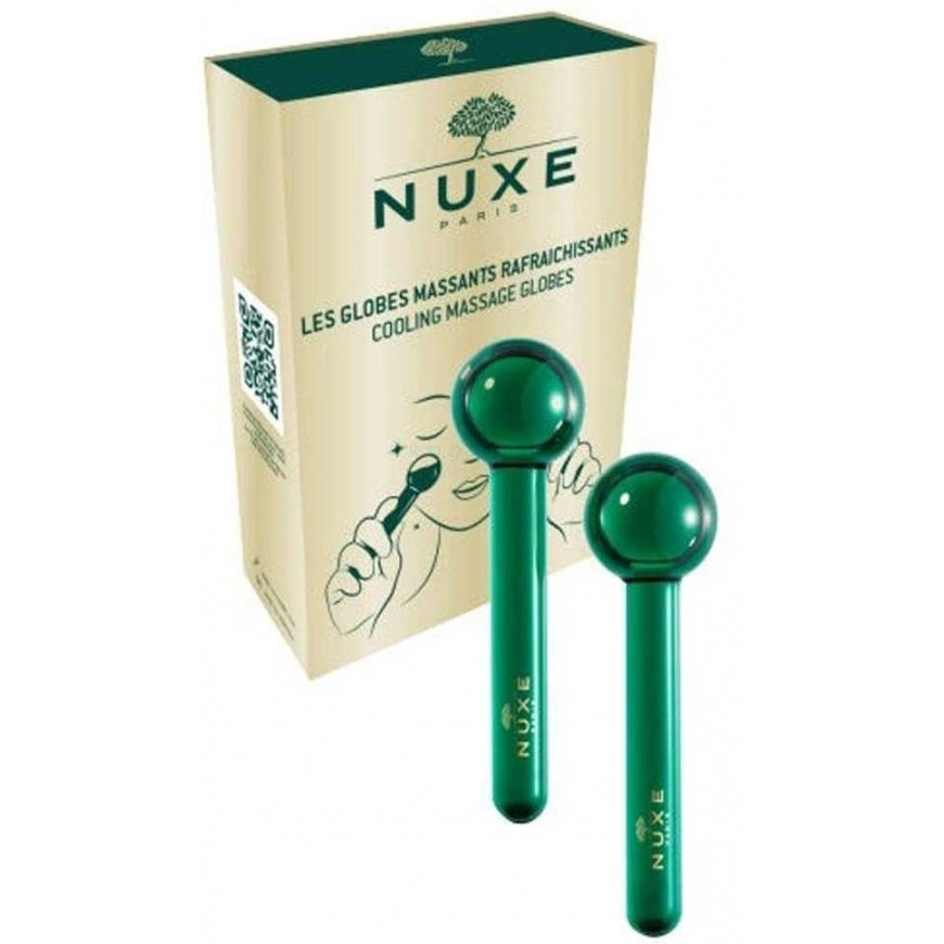 Nuxe, Ice Globes, Green, Cooling, Face Massage Globe