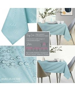 AmeliaHome Tablecloth AH GAIA BRD RETROBLUE 110X140