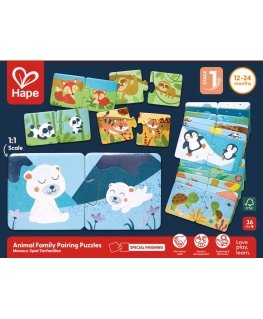 HAPE Animal Families Puzzle, 36 pcs., E1664A