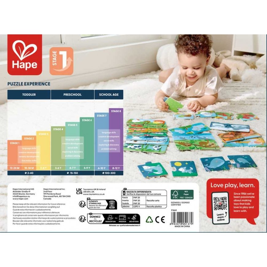 HAPE Animal Families Puzzle, 36 pcs., E1664A – 2