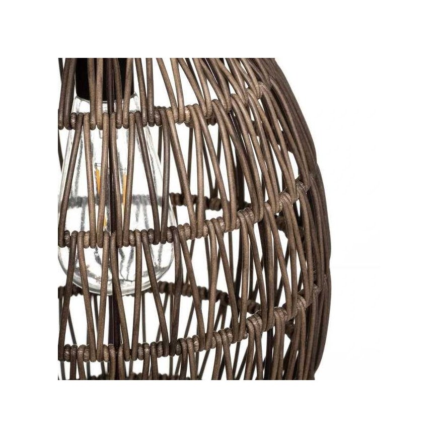 Atmosphera Solar lamp with wicker shade, Ø 21 cm, brown – 4
