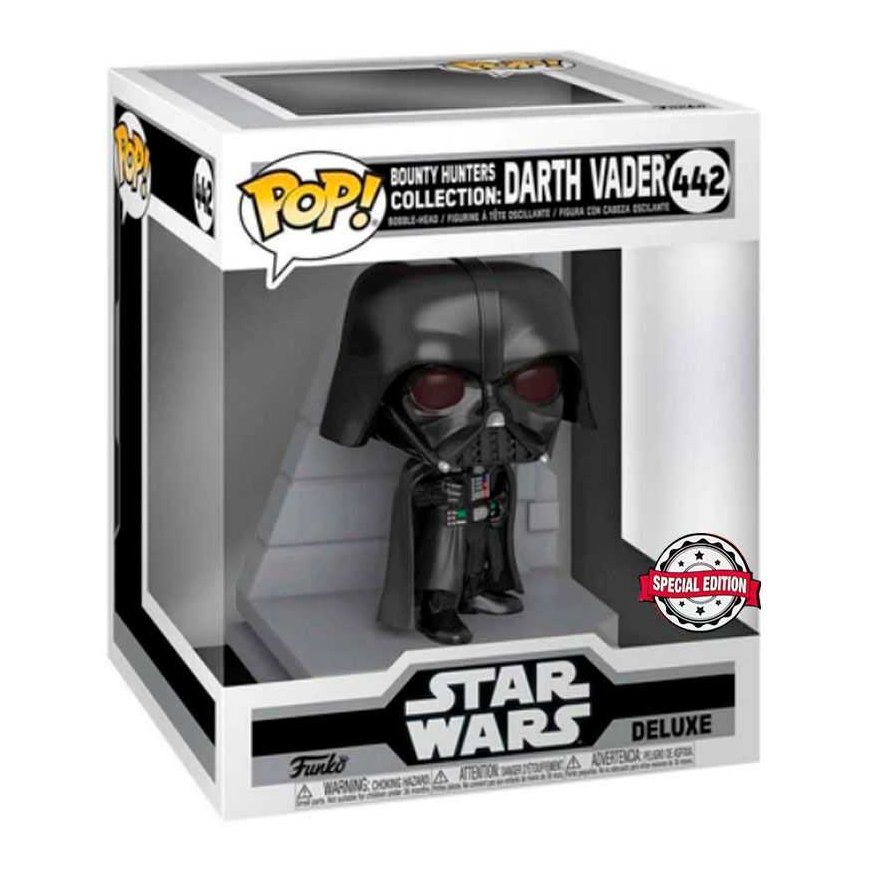 Funko POP! Žvaigždžių karai: Bounty Hunters kolekcija – Darth Vader Deluxe vinilo galvutė, 12,5 cm – 2