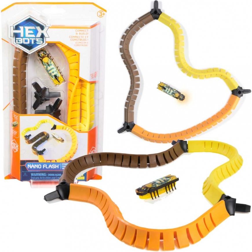 Small Set Startowy Hex Bots Nano Flash Starter Set Yellow Tor with Figure Łącz i Buduj!