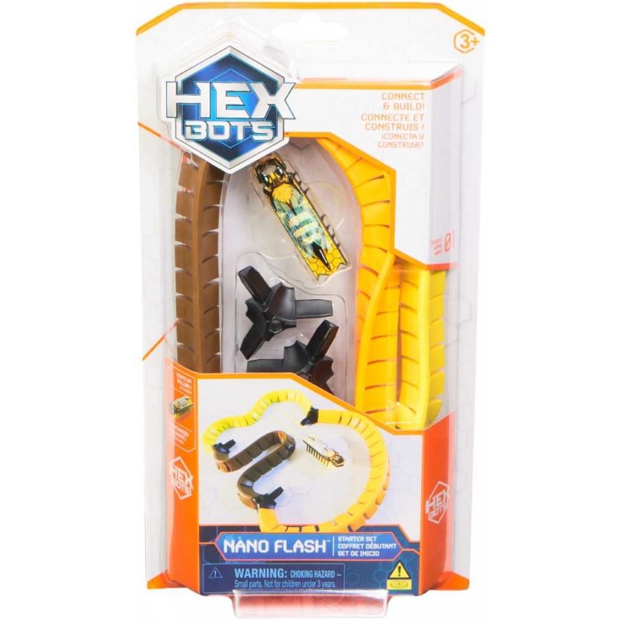 Small Set Startowy Hex Bots Nano Flash Starter Set Yellow Tor with Figure Łącz i Buduj! – 3