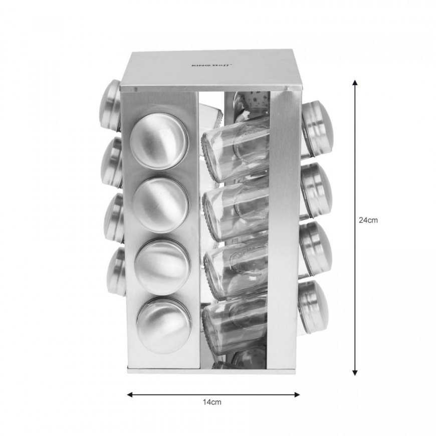 King Hoff spice rack 16 containers kinghoff kh-4007 – 4