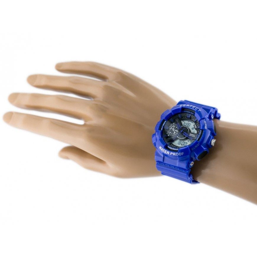 MEN'S PERFECT SHOCK WATCH (zp219e) - blue – 5