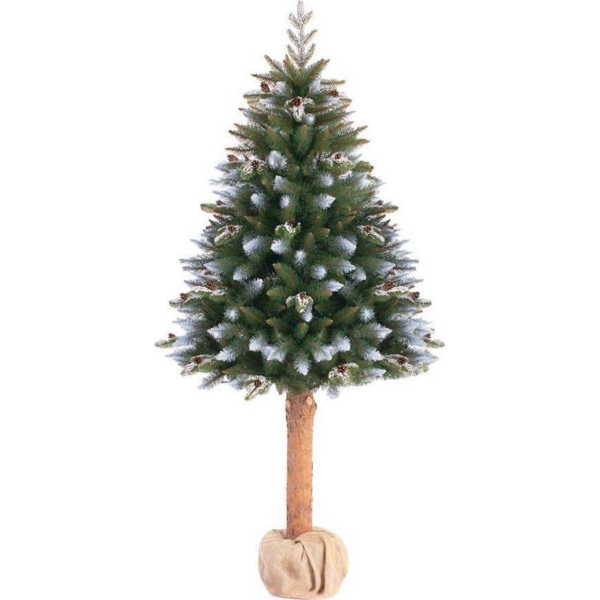 Artificial Christmas tree AmeliaHome Jasmine on a trunk, 220 cm