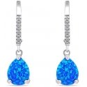 Brilio Silver Decent silver earrings with synthetic opals EA652WB Brilio Silver Decent silver earrings with synthetic opals EA652WB