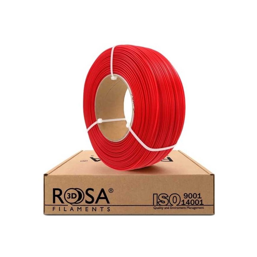 3D plastic PLA red (carmine red) 1.75mm 1kg refill pack Rosa3D – 2