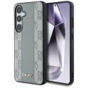 DKNY leather checkered pattern MagSafe case for Samsung Galaxy S25 taupe DKNY leather checkered pattern MagSafe case for Samsung Galaxy S25 taupe