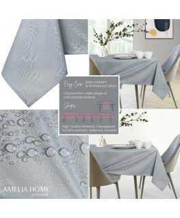 AmeliaHome Tablecloth AH GAIA BRD LIGHTGREY 100x100