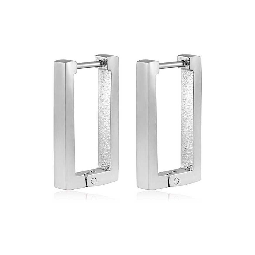 Troli Modern rectangular steel earrings VGE633S