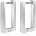 Troli Modern rectangular steel earrings VGE633S Troli Modern rectangular steel earrings VGE633S