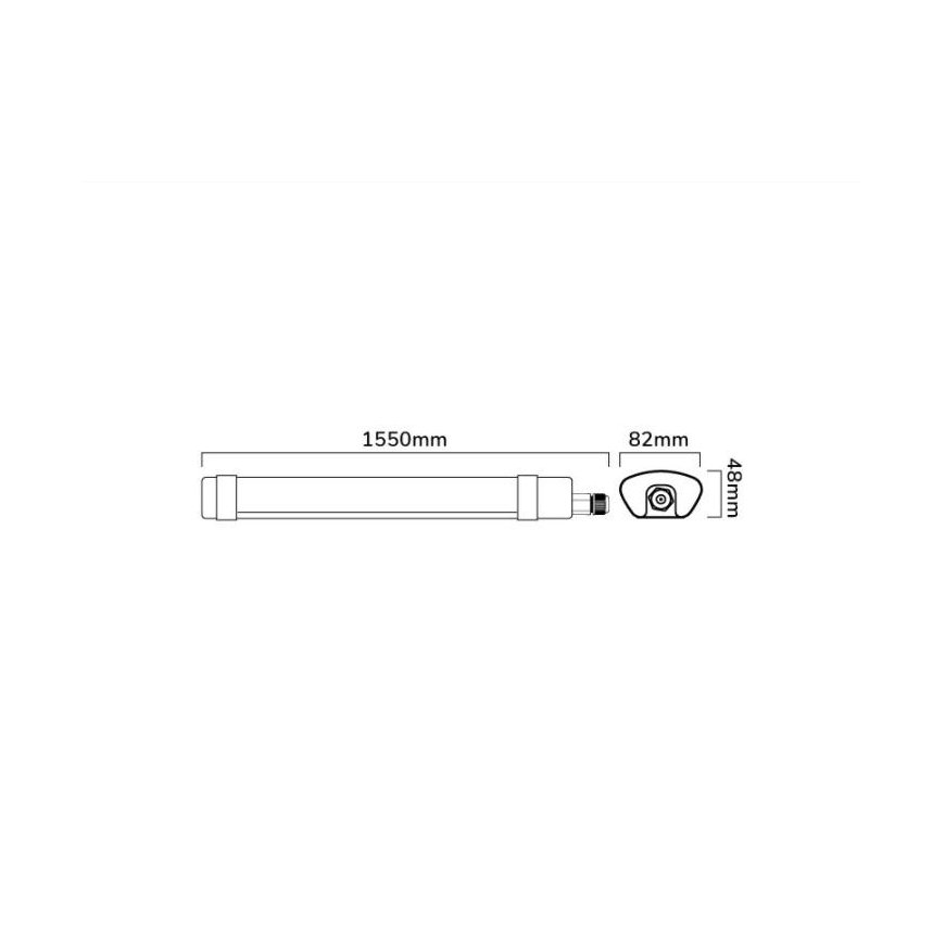 Hermetic luminaire TRI-PROOF, 230Vac, 90W, 10 800lm, 155cm, IP65, 4000K, LEDOM – 3