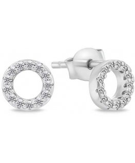 Brilio Silver Brilio Silver Glittering silver hoop earrings EA102W