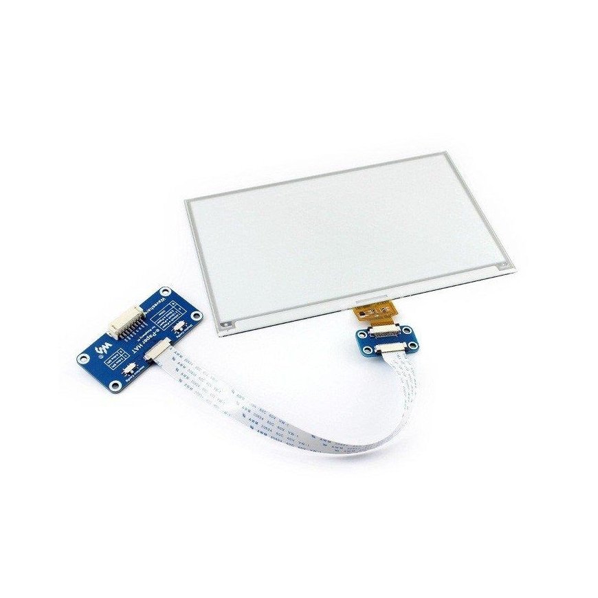 E-paper E-Ink 7.5 800x480px, display with attachment for Raspberry Pi, Waveshare 13504 – 2