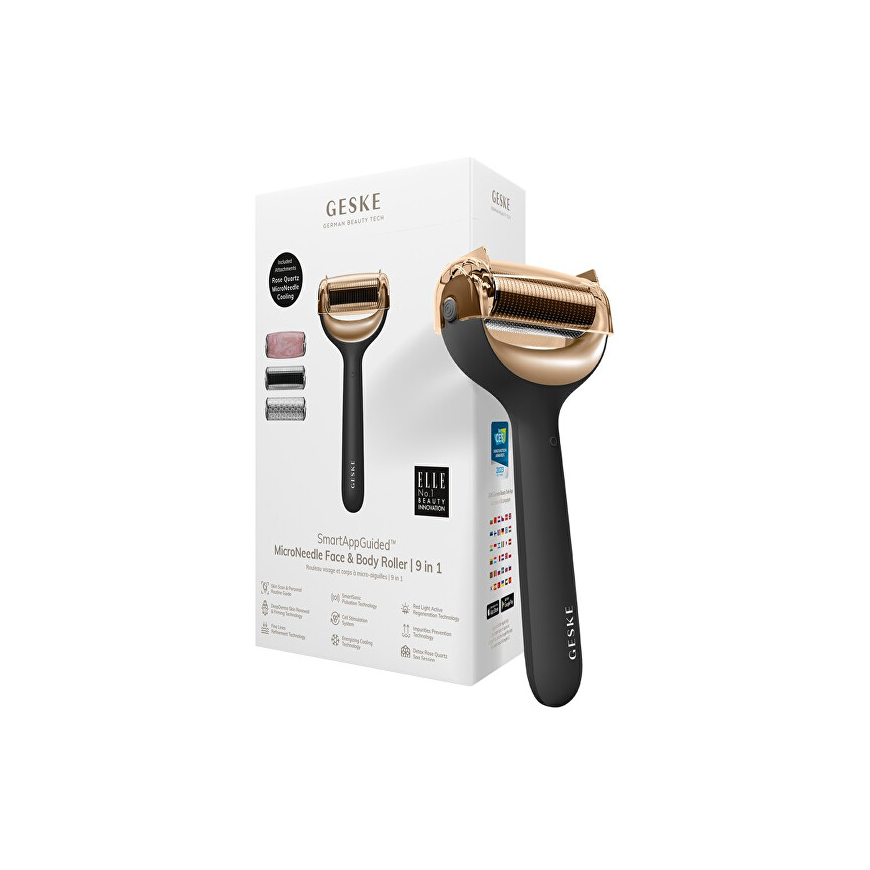 GESKE MicroNeedle Face & Body Roller 9 in 1 (MicroNeedle Face & Body Roller) Gray cosmetic device – 3