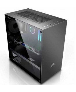 EVOLVEO M4, mATX case, 1x120 mm PWM fan, transparent side, black