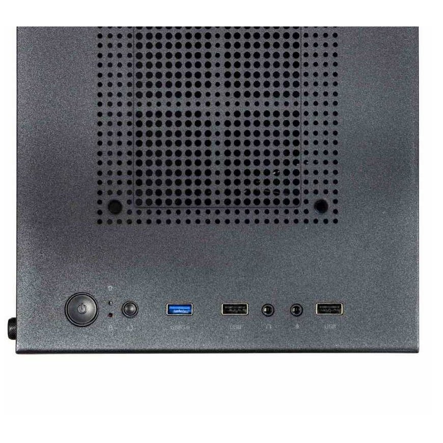 EVOLVEO M4, mATX case, 1x120 mm PWM fan, transparent side, black – 3