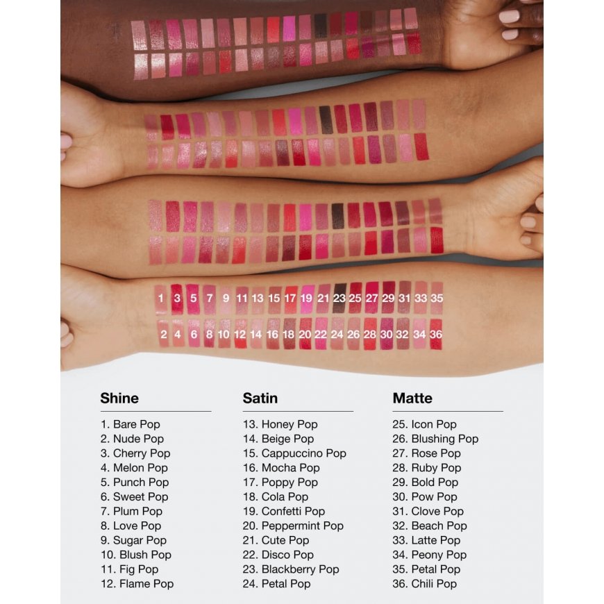 Clinique Pop Longwear Lipstick 3,9 g Bare Pop „Shine“ – 4
