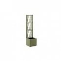 Flower box square with grid Ethica 36x36x140cm white Flower box square with grid Ethica 36x36x140cm white