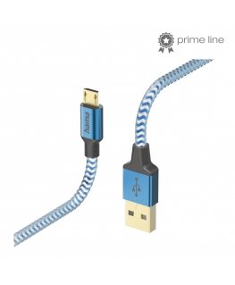 Hama Reflective USB-kaapeli USB 2.0 1,5 m USB A Micro-USB B Sininen
