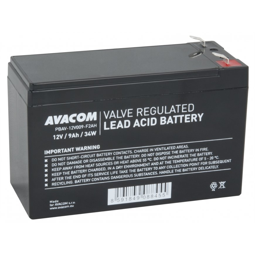 AVACOM PBAV-12V009-F2AH UPS akumuliatorius Rūgštinis akumuliatorius (VRLA) 12 V 9 Ah