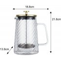 ZAPARZACZ DO KAWY HERBATY SZKLANY 1000ML FRENCH PRESS KLAUSBERG KB-7767 Golden ZAPARZACZ DO KAWY HERBATY SZKLANY 1000ML FRENCH PRESS KLAUSBERG KB-7767 Golden