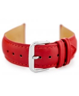 Pacific W94 leather watch strap - red - 16mm