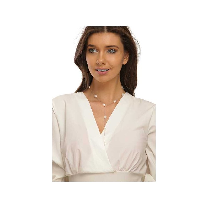 Jwl Luxury Pearls Variable silver necklace with real baroque pearls JL0708 – 2