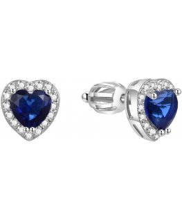 Beneto Glittery Heart Earrings AGUP1487S