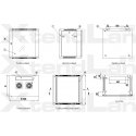 XtendLan 19" wall cabinet 12U 600x450, load capacity 60 kg, glass doors, extended, gray color XtendLan 19" wall cabinet 12U 600x450, load capacity 60 kg, glass doors, extended, gray color
