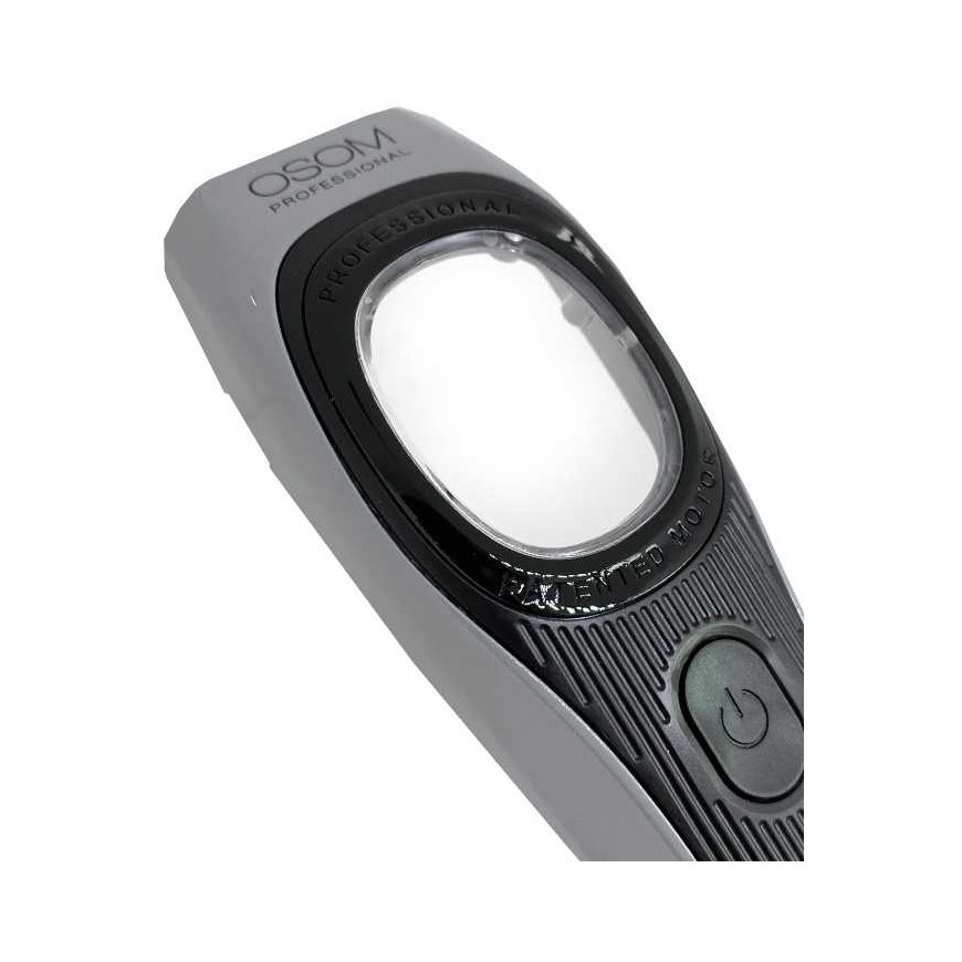 Profesionali plaukų kirpimo mašinėlė OSOM Professional PRIME Cordless Hair Clipper OSOMP01GR, pilkos spalvos – 2