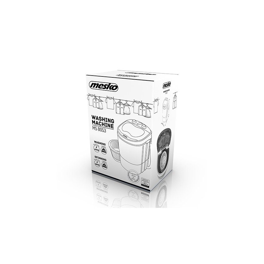 Mesko Home MS 8053 skalbimo mašina Pakraunama iš viršaus 3 kg Mėlyna, Balta – 5