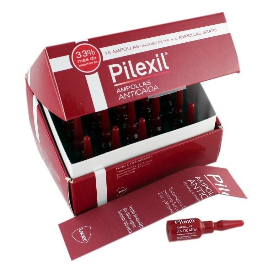 Pilexil Anti-Hair Loss ampoules against hair loss 15amp 5 Amp Gift