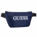 Guess, Quatro, Textile Fanny Pack, sininen, 19/28,5 x 17 x 4 cm, miehet, miehet