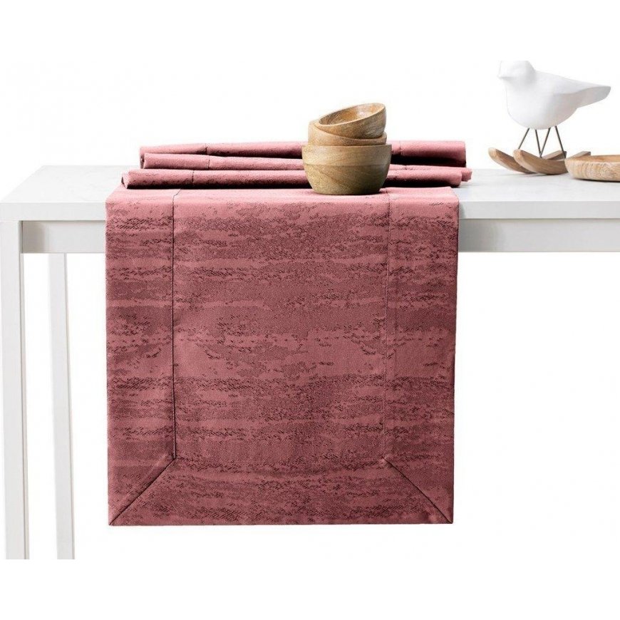 AmeliaHome Tablecloth AH VESTA BRD OLDROSE 40X120