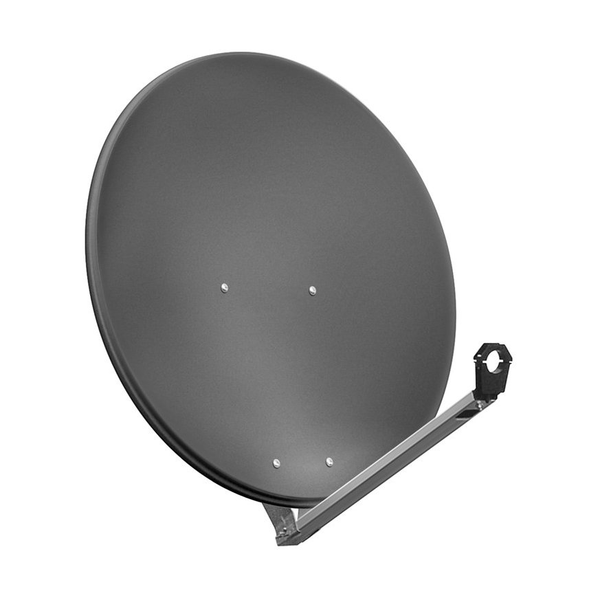 Goobay 80 cm Aluminium Satellite Dish, Anthracite