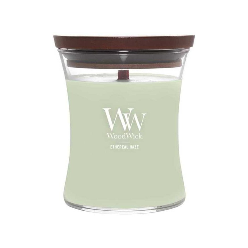 WoodWick Ethereal Haze kynttilä puisella sydämellä 275g