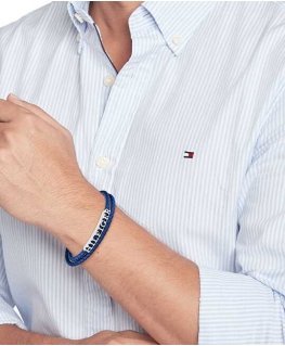 Tommy Hilfiger Muodikas kaksoisnahkarannekoru miehille 2790588