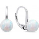 Brilio Silver Brilio Silver Charming silver earrings with synthetic opals EA681W