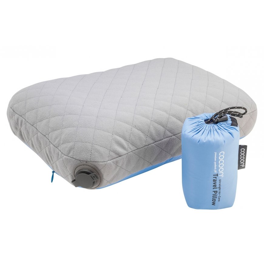 Cocoon Air Core travel pillow Inflatable Grey, Light Blue – 2