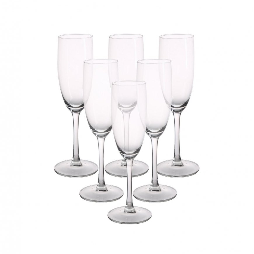 DIAMOND Šampaninės taurės 180ml 6 vnt,