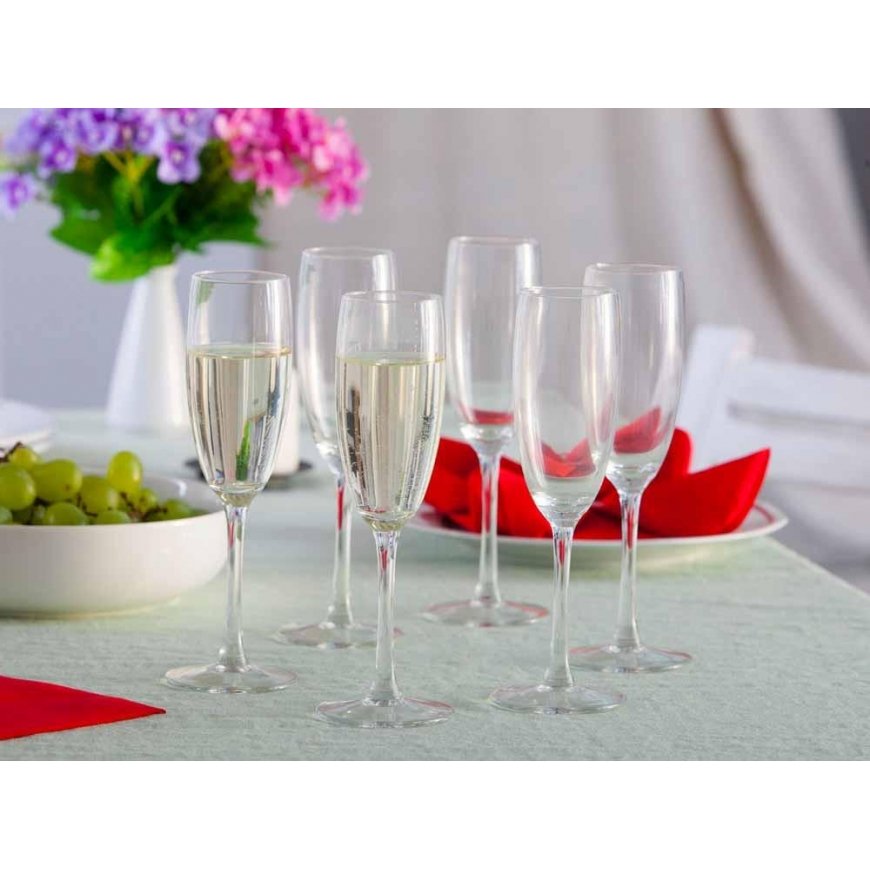 DIAMOND Šampaninės taurės 180ml 6 vnt, – 2