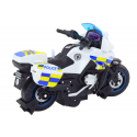 Lean Toys Police Rotating Motorcycle DIY Lights Sounds White Lean Toys Police Rotating Motorcycle DIY Lights Sounds White