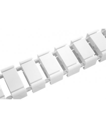 Deltaco Office cable collector, 4 gutters, white – 4