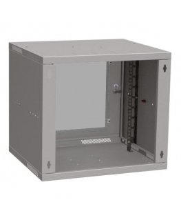 Solarix taitettava seinäkaappi SENSA LITE 9U 450mm, lasiovi, RAL 7035 SENSA-L-9U-545-11-G