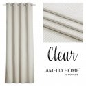 Yöverho AmeliaHome CLEAR, 140x250 cm, sormukset, väri: cappuccino Yöverho AmeliaHome CLEAR, 140x250 cm, sormukset, väri: cappuccino