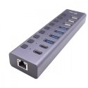 Tech-Protect HB06 HUB Adapter 8in1 TYPE-C + USB2.0 + USB3.0 + SD Tech-Protect HB06 HUB Adapter 8in1 TYPE-C + USB2.0 + USB3.0 + SD